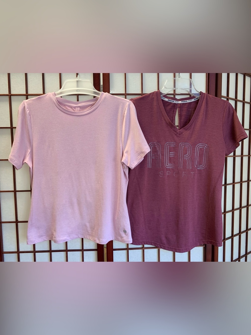 $6 SALE!! EUC (2) T-SHIRTS Aeropostale Plum & Stretchtherules Pink WOMENS Size S